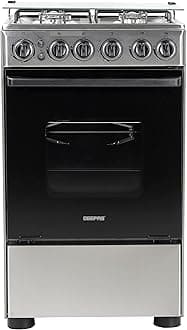 GEEPAS Portable Cooking Range GCR5555-4 Gas Burner Range top Rapid Convection Single Oven| 1 Year Manufacturer Warranty|(Not Compatible with Seva Pipeline)