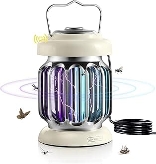 2-Pack Hybrid Spectrum, Dusk-to-Dawn Bug Zapper Outdoor Bug Zapper Indoor Mosquito Repellent Outdoor Patio Mosquito Zapper Fly Zapper Fruit Fly Trap for Indoors Killer with Light Sensor