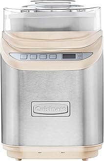 ICE-70CRM 2-Quart Cool Creations Ice Cream, Frozen Yogurt, Gelato and Sorbet Maker, LCD Screen with Countdown Timer, Makes Frozen Treats in 20-Minutes or Less, Cream