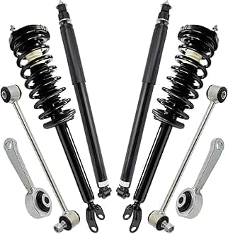 TRQ Front and Rear Suspension Kit Complete Strut & Coil Spring Assembly Shock Absorber Sway Bar Stabilizer Link Compatible with 03-11 Mercedes-Benz