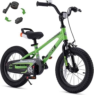 RoyalBaby2 Hand Brakes BMX Freestyle Kids Bike for Boys and Girls, Unisex Bicycles for Ages 3 to 8, 12" 14" 16" with Training Wheels, 16" 18" with Kickstand, Blue or Red