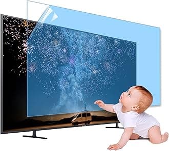 XRRX 43-65 Inch TV Screen Protector, Frosted Matte Anti Glare Outdoor/Indoor Anti Blue LightDustproof Filter Film, Relieve Eye Strain and Sleep Better, for LCD、LED、4K OLED / 60in 1327x749mm