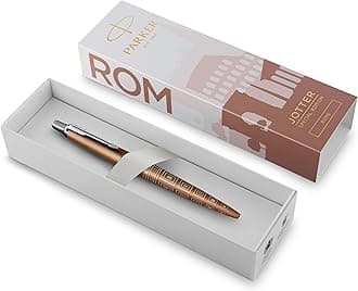Jotter Ballpoint Pen | Special Edition | Rome Bronze CT | Medium Point with Blue Ink | Gift Box