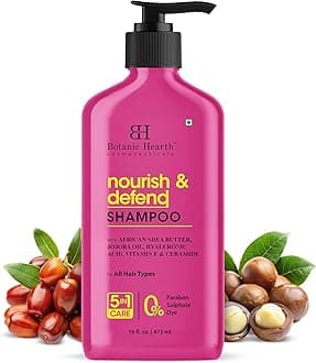 Botanic Hearth African Shea Butter Shampoo Infused With Jojoba Oil, Hyaluronic Acid, Vitamin E & Ceramide | Clarifying Shampoo To Nourish, Defend & Strengthen Hair | For All Hair Types, 16 Fl Oz