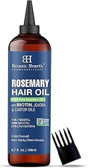Botanic Hearth 100% Pure Rosemary Oil for Hair Growth | Controls Fall, Promotes New Growth | Strengthening Treatment for Healthy Nourished Hair | 198 ml