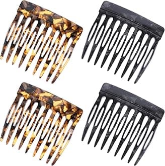 4 Pcs French Side Combs for Small French Twist, Decorative Hair Clips, Women's Bun Strong Hold Clips, Styling Accessories