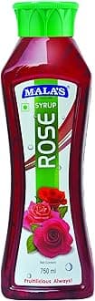 Mala's Rose Syrup | Mixer for Milkshake, RoseMilk, Mocktails, Cocktails, Drinks, Juices, Beverages | 750ML Bottle