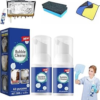 Bubble Cleaner, Bubble Power Cleaner, Bubble Cleaner Foam Spray, All Purpose Rinse Cleaning Foam, Powerful Stain Removing Foam Cleaner, All Purpose Powerful Stain Removal Kit (30ml * 2)