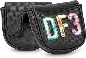 Golf Putter Cover DF3 Mallet Putter Headcover Golf Club Cover Putter Headcover for DF3, Black