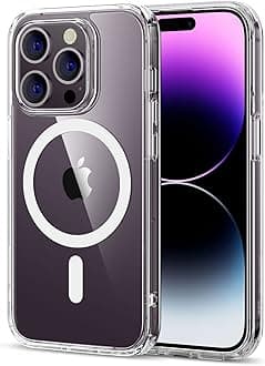 ESR for iPhone 14 Pro Max Case, MagSafe Phone Case Supports Magnetic Wireless Charging, Shockproof Military-Grade Protection, Scratch-Resistant, Classic Hybrid Cover for iPhone 14 Pro Max, Clear