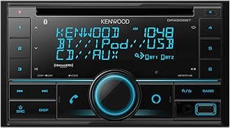 DPX505BT Double DIN in-Dash CD Car Stereo. AM/FM with Bluetooth, Amazon Alexa Voice Control, High-Contrast 3-line Display with Variable-Color Illumination, SiriusXM
