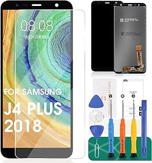 SRJTEK Screen Replacement for Samsung Galaxy J4+ J4 Plus 2018 -J415 J415 J415F-DS J415F TFT LCD Display Touch Digitizer Panel Full Assembly (not Include Screen Protectors) Black…