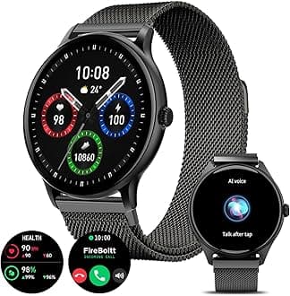 Fire-Boltt Phoenix Ultra Luxury Stainless Steel, Bluetooth Calling Smart Watch, AI Voice Assistant, Metal Body with 120+ Sports Modes, SpO2, Heart Rate Monitoring (Dark Grey).