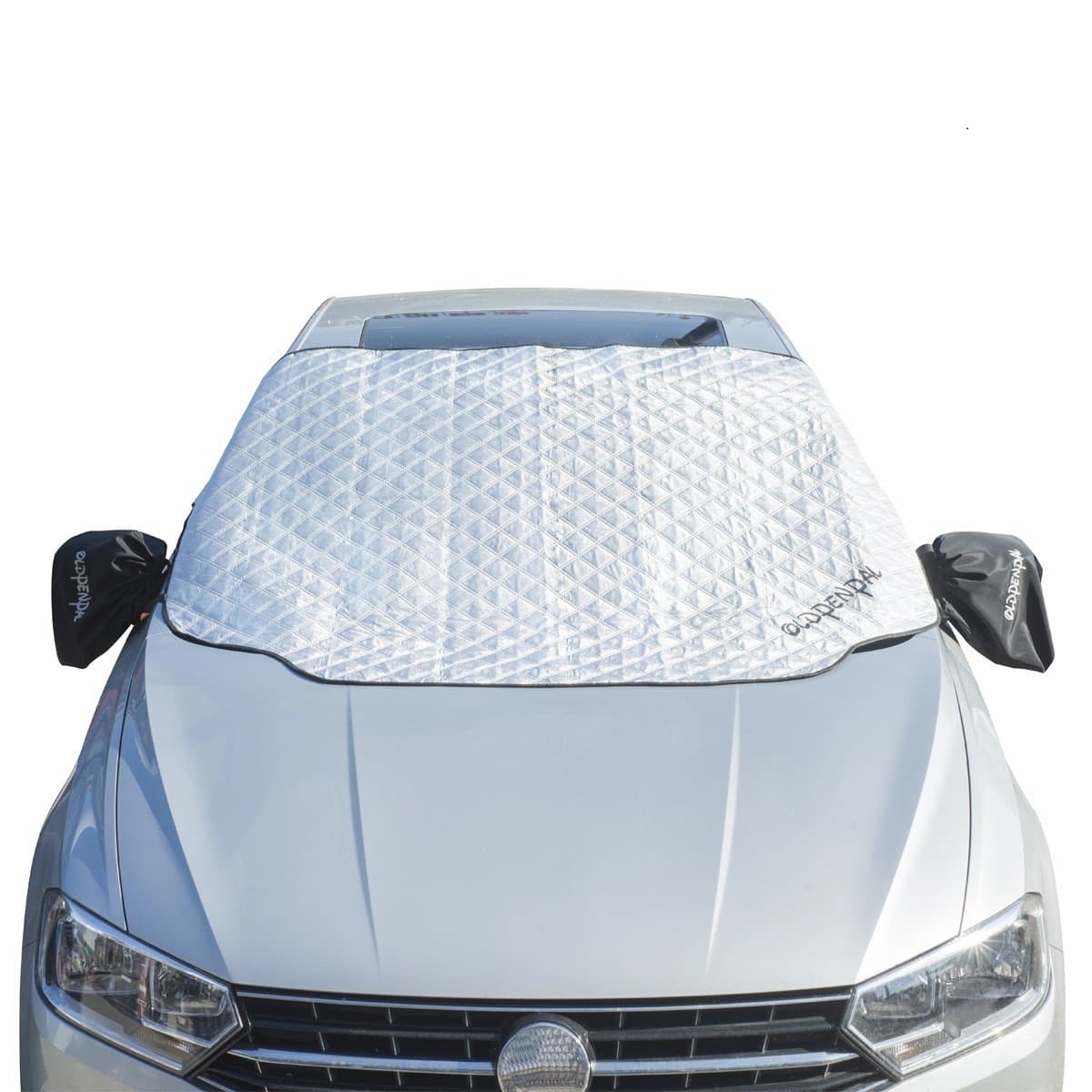 Foldable Windshield Sun Shade, Protects UV Rays, Keep Your Car Cooler with Mirror Protective Covers and Magnet Design, Fits Most of Car & SUVs (59.8"x 49.61")