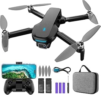 Mirason Drone with Camera, 1080P HD FPV Camera Drone with Brushless Motor, 2 Batteries, 360 Flips, Headless Mode, Gravity Control, 36 Mins Long Flight Foldable for Kids and Beginner