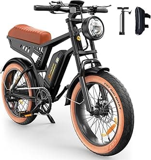 isinwheel R6 Electric Bike Adults 1500W Ebike, 28MPH, 55-75 Miles Electric Motorcycle with 13AH Battery, 20" Fat Tire Electric Dirt Bike, 7-Speed E-Bike Full Suspension, R/L Turn Headlight
