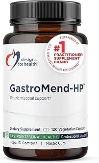 Designs for Health GastroMend HP - Gut Health Supplements - Gut Mucosa Support with Mastic Gum + DGL Licorice + 'Vitamin U' - May Help Occasional Bloating or Upset Stomach - Vegan (120 Capsules)