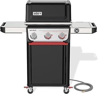 Spirit EP-325 Natural Gas Grill for Outdoor Cooking and BBQ, 3 Boost Burners, Black