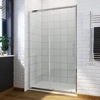 ELEGANT 1500mm Sliding Shower Screen Panel for Bath Door in 6mm Safety Shower Enclosure Cubicle Glass