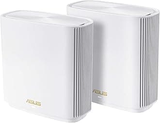 ASUS ZenWiFi AX6600 Tri-Band Mesh WiFi 6 System (XT8 2PK) - Whole Home Coverage up to 5500 sq.ft & 6+ Rooms, AiMesh, Included Lifetime Internet Security, Easy Setup, 3 SSID, Parental Control, White