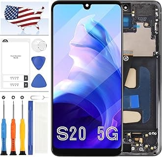 INCELL LCD for Samsung Galaxy S20 5G Screen Replacement for Samsung S20 5G LCD Display SM-G981 SM-G981F SM-G981U LCD Touch Digitizer Assembly Repair Kits with Frame(No Fingerprint,Not 4G) (Black)