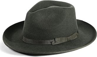 Vintage Mens Fedora Firm Wool Women Felt Panama Hat Classic Rancher Hats Wide Brim