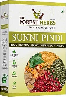 Forest Herbs Sunnipindi Bath Powder Ubtan Pack - Skin Lightening & Tan Removal - Ancient Ayurvedic Healing - Enriched with Turmeric 100Gms