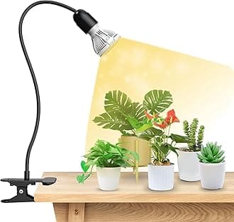 SANSI LED Grow Lights for Indoor Plants, 150W Full Spectrum Gooseneck Clamp Grow Lamp, 10W Power Plant Light with High PPFD for Seeding, Lifetime Free Bulb Replacement Plant Lights for Indoor, 1 Head