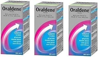 Oraldene Hexetidine Antibacterial Mouthwash, 3 Pack, 200 ml