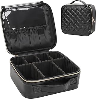 Relavel Rolling Makeup Case, Professional Makeup Artist Train Case