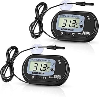 Zacro Pack of 2 LCD Digital Aquarium Thermometer Fish Tank Water Terrarium Temperature