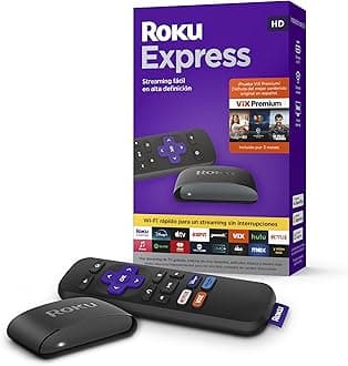Roku Express Dispositivo de Streaming HD para TV (Spanish Edition) - Con VIX Premium, Control remoto con botones de acceso rápido I Roku Express HD Streaming Device for TV, with VIX Premium Offer
