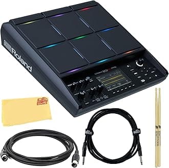SPD-SX PRO Sampling Pad Bundle With Drumsticks, MIDI Cable, Instrument Cable, and Austin Bazaar Polishing Cloth