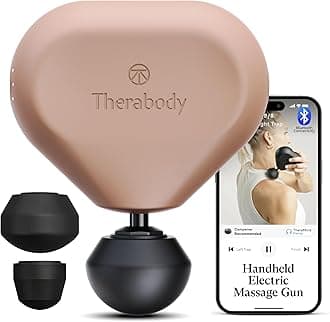 TheraGun Mini by Therabody (3rd Generation) – Ultra-Portable Massage Gun and Travel Essential for Fast, Effective Pain and Tension Relief Anywhere, Desert Rose