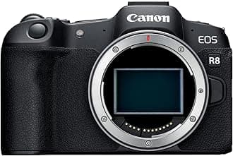 Canon EOS R8|24.2MP Full-Frame Mirrorless Camera|Body Only|Upto 40fps Continuously|Dual Pixel CMOS AF II|4K upto 60p|Vari-angle Screen|Bluetooth & WiFi