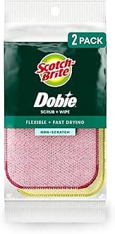 Scotch-Brite Dobie Scrub & Wipe Cloth, 2 Cloths