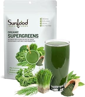 Sunfood Superfoods Supergreens Organic, 8 Oz.