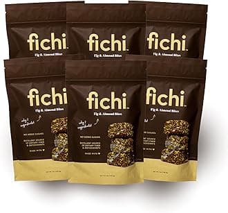 Fig and Almond Bites, a Wholesome and Delicious Gluten-Free Italian Fruit and Nut Snack, 7 Oz (Pack of 6)