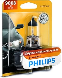 Philips 9008B1 9008 / H13 Standard Halogen Replacement Headlight Bulb, 1 Pack