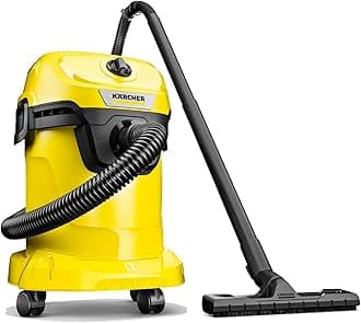 WD 3 Multi-Purpose Wet-Dry Shop Vacuum Cleaner - 4.5 Gallon - With Attachments – Blower Feature, Compact Space-Saving Design - 1000W,Yellow