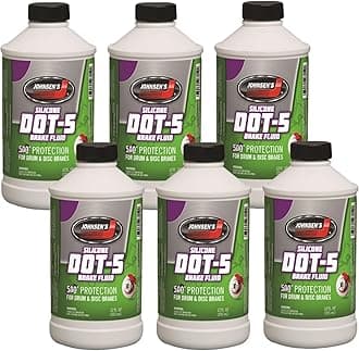 Johnsen's 7012-6-6PK Silicone DOT-5 Brake Fluid - 12 oz., (Pack of 6)