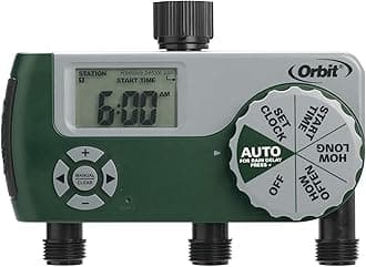 Orbit 56082 3-Outlet Hose Watering Timer, Green