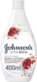 Johnson's Vita-Rich Brightening Body Lotion (1x 400ml), Hydrating and Radiance-Boosting Formula for Dull, Dry Skin, Enriched with Vitamins and Natural Extracts for a Healthier-Looking Complexion