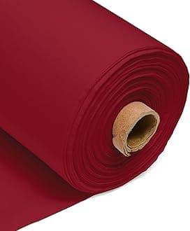 100% Cotton Fabric 60 Inch 150cm Wide 150GSM Material for Sewing, Dressmaking, Quilting, Curtain Linings, Pillowcases & Totes Fabric by The Half Metre by Discount Fabrics LTD(Wine, 1m)