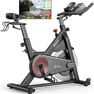 – X4S Bluetooth Exercise Bike - Indoor Cycling Bike with Readable Magnetic Resistance and Belt Drive Stationary Bikes (330 Pounds Capacity)