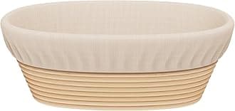 Sondiko Oval Bread Proofing Basket, Handmade Banneton Bread Proofing Basket Brotform with Bread Lame, Dough Scraper, Proofing Cloth Liner for Sourdough Bread, Baking(9.6 x 6 x 3 inches)
