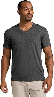Mens V Neck T Shirts – Cotton V Neck Shirts for Men, V-Neck Mens T-Shirts and Undershirts for Men Pack/Singles