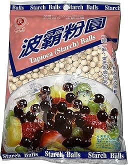 Black Tapioca Pearls, Black Starch Balls, Tapioca Balls by Yi-Feng,boba, bubble tea, pearl tapioca, Tapioca pearls for BUBBLE TEA BOBA 8.8 OZ