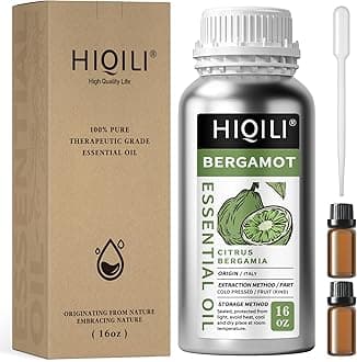 - Bergamot Essential Oil for Diffuser, Skin, Hair, DIY, 100% Pure & Natural - 16 Fl Oz (500 mL)
