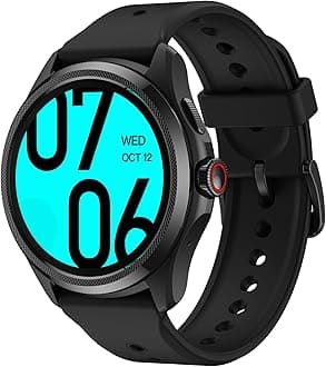 TicWatch Pro 5 Android Smartwatch Snapdragon W5+ Gen 1 Wear OSWear OS Smart Watch Long Battery Life 5ATM Water Resistance GPS Compass Fitness Tracking Android Only Compatible, Obsidian
